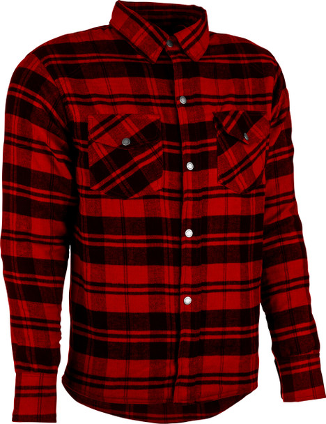 Highway 21 Marksman Flannel Le Black/Red Md #6049 489-1198~3