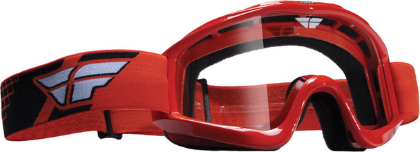 Fly Racing Focus Adult Goggle Red W/Clear Lens 37-2202
