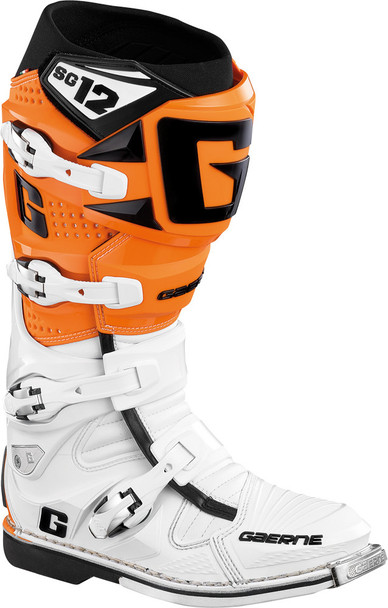 Gaerne Sg-12 Boots White/Orange Sz 7 2160-018-007