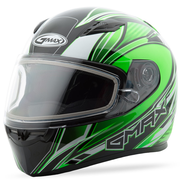 Gmax Ff-49 Full-Face Sektor Snow Helmet Hi-Vis Green/Wht/Blk 3X G2491679 Tc-23