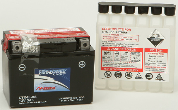 Marshalls Battery Maint Free Ctx4L -Bs Fire Power Ctx4L-Bs~Mar