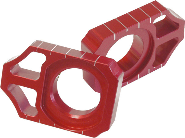 Works Axle Block Kaw/Suz Red 17-025