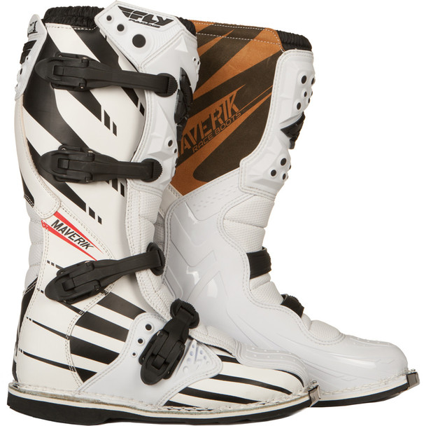 Fly Racing Maverik F4 Boot White/Black Sz 10 F4 Wht/Blk Sz 10