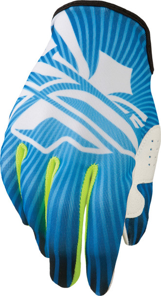 Fly Racing Lite Gloves Blue/Yellow/White Sz 8 366-01108