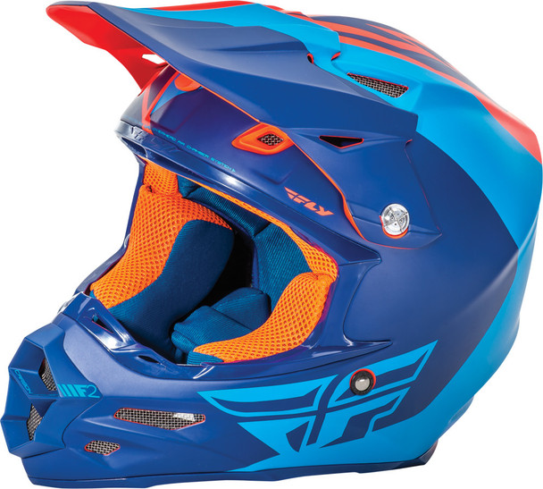 Fly Racing F2 Carbon Pure Helmet Matte Blue/Orange 2X 73-41232X