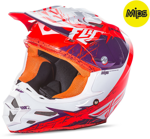 Fly Racing F2 Retrospec Helmet Purple/Orange L 73-4226L