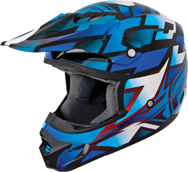 Fly Racing Kinetic Block Out Helmet Blue/Black Xs 73-3353Xs