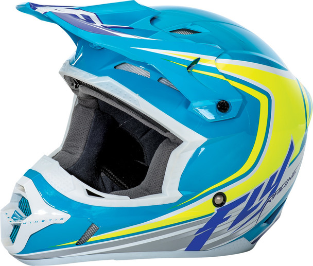 Fly Racing Kinetic Fullspeed Helmet Blue/Hi-Vis/White M 73-3376M