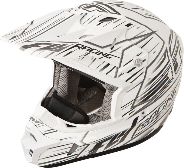 Fly Racing Kinetic Pro Speed Helmet White/Black Xs 73-4930Xs