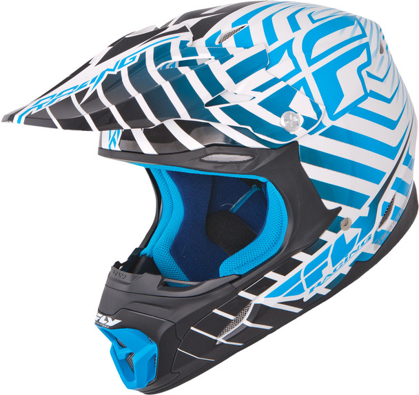 Fly Racing Three.4 Sonar Helmet White/Blue L 73-3643L