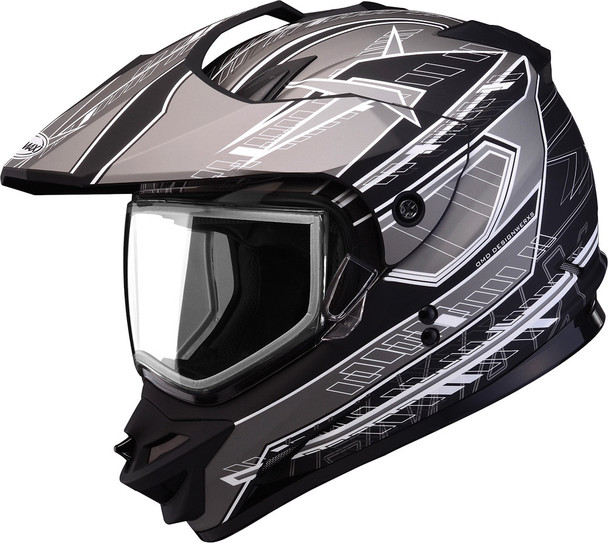 Gmax Gm-11S Snow Sport Helmet Nova M. Black/Silver/White S G2112554 Tc-17