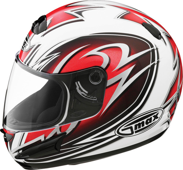 Gmax Gm-38 Full Face White/Red/Black/Silver Xs G738203 Tc-1