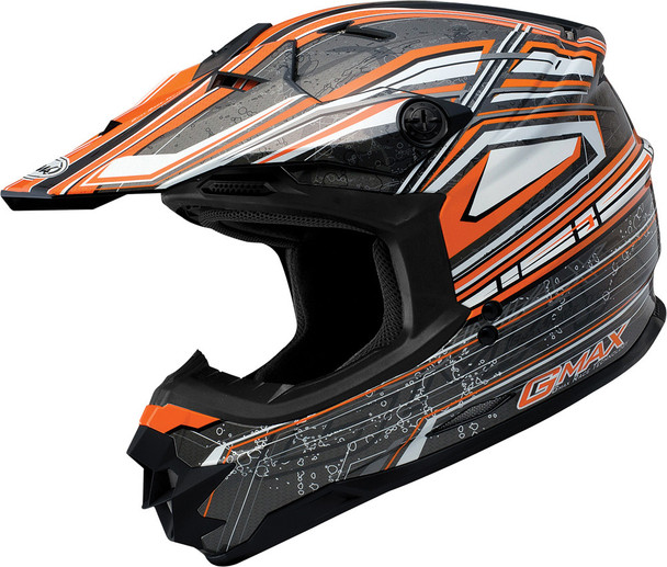 Gmax Gm-76X Bio Helmet Orange/White/Black 3X G3768259 Tc-6