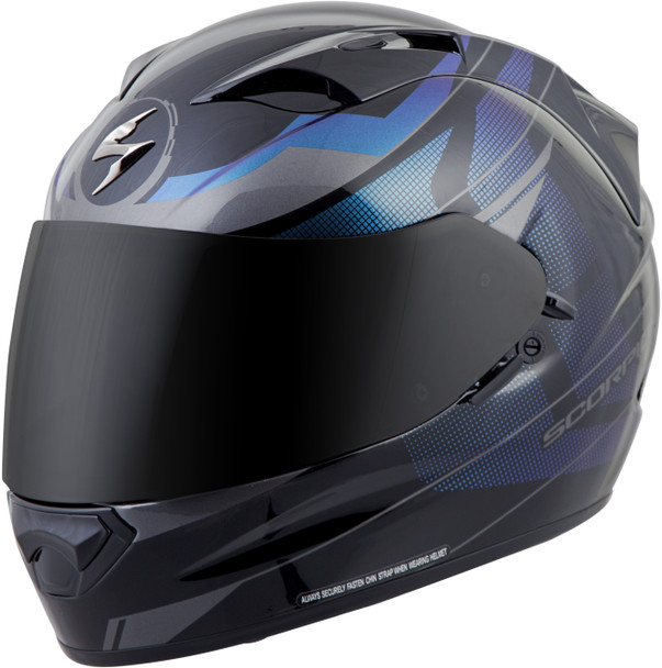 Scorpion Exo Exo-T1200 Full Face Helmet Mainstay Black/Silver Lg T12-4615