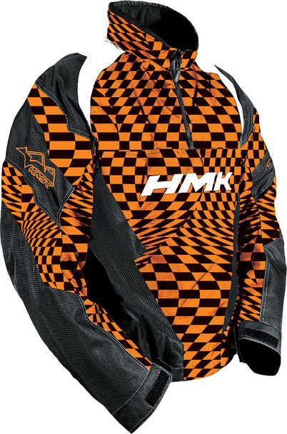 Hmk Throttle Pullover Orange/Checker Lg Hm7Jthrocl