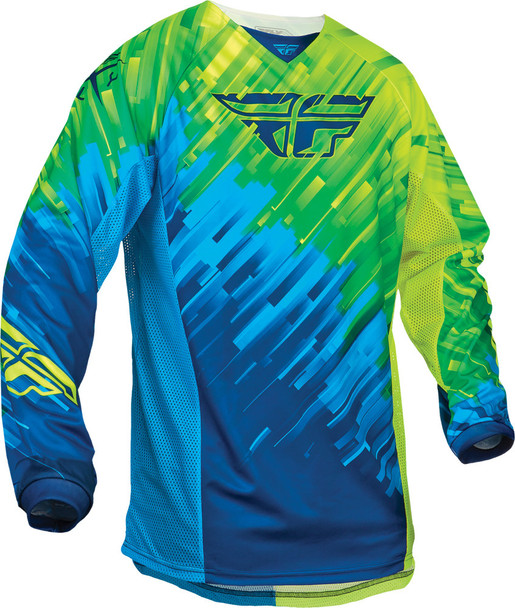 Fly Racing Kinetic Glitch Jersey Blue/Hi-Vis M 368-421M