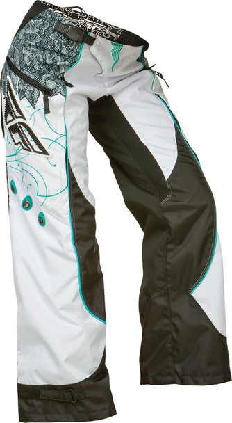 Fly Racing Women'S Kinetic Over-Boot Pant Teal/White Sz 0/2 368-63404
