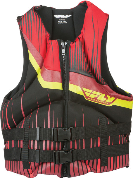 Fly Racing Neoprene Life Vest Black/Red 2X 142424-100-060-14
