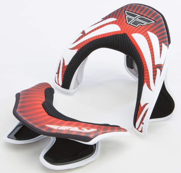 Fly Racing Podium Neck Brace Pad Kit (Red/White) Podium Pad Kt Red/Wh