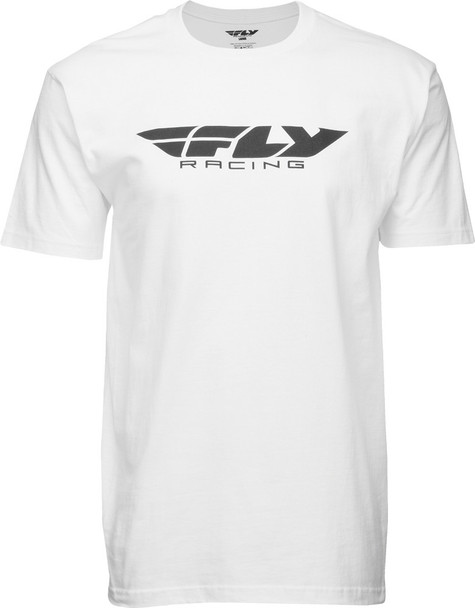 Fly Racing Corporate Tee White Ym 352-0244Ym