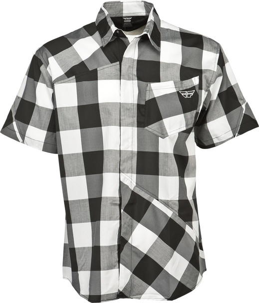 Fly Racing Jack Down Button Up Shirt Black/Grey S 352-6100S