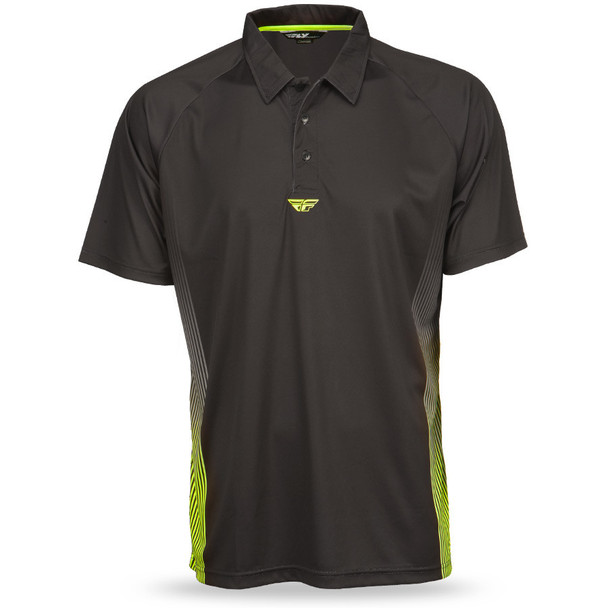 Fly Racing Polo Shirt Black/Hi-Vis 3X 352-31883X