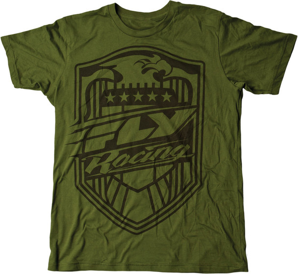 Fly Racing Squad Tee Green M 352-0225M