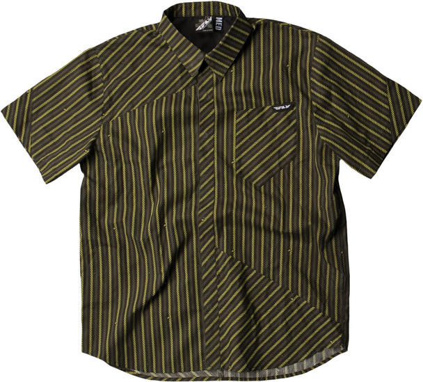 Fly Racing Stripe Shirt Green S 352-6075S