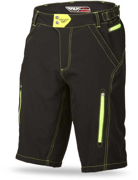 Fly Racing Warpath Shorts Black/Hi-Vis Sz 28 353-13928