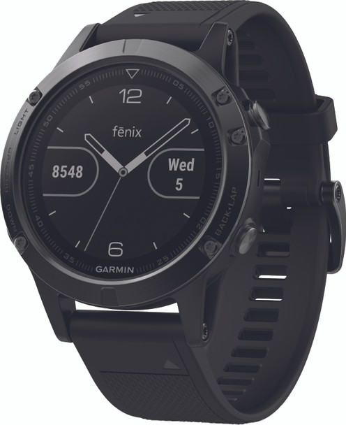 Garmin Fenix 5 Watch W/Sapphire Lens Black/Black 47Mm 010-01688-10