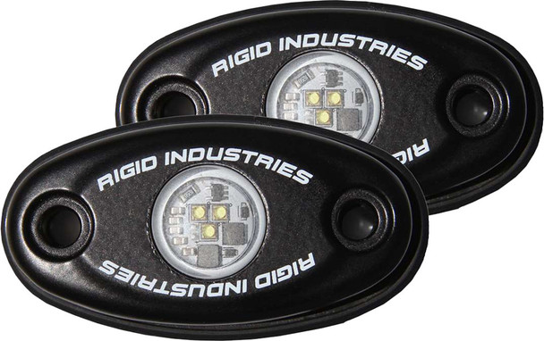 Rigid A-Series Low Power Black W/Natural White Led (Pair) 48202