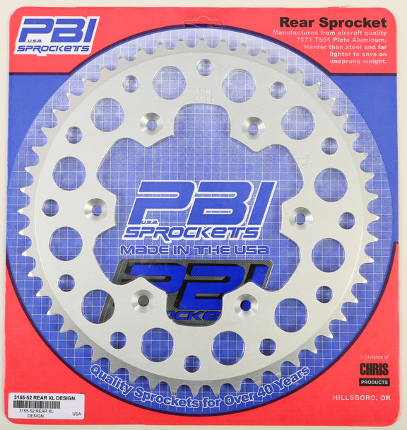 Pbi Rear Sprocket Aluminum 52T-520 Beta/Hon 3155-52-3