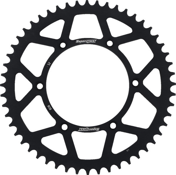 Supersprox Rear Sprocket Aluminum 52T-520 Blk Kaw/Suz Ral-808-52-Blk