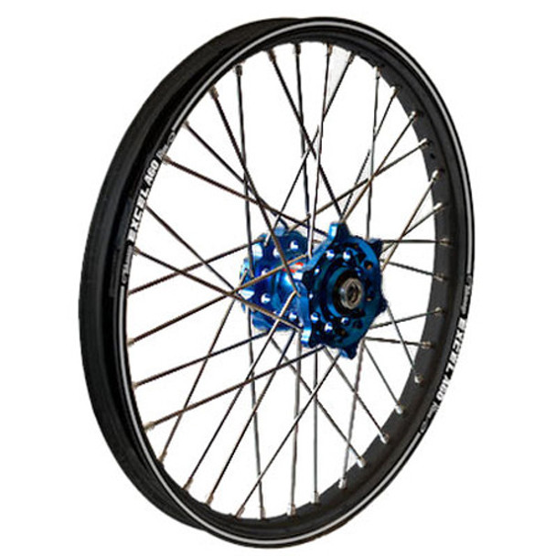 Dubya Front Wheel 1.40 X 14 Blue Hub Black Rim 56-1132Db