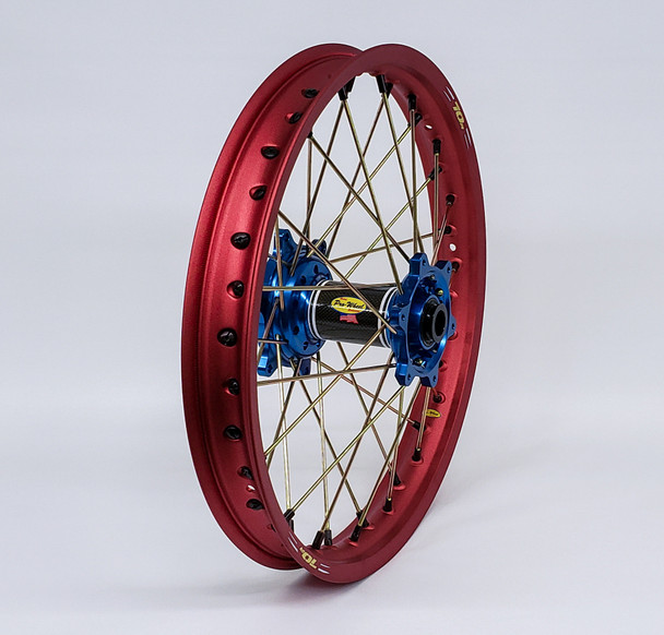 Pro-Wheel Wheel Rear 1.85X19 Red Hub Red Rim/Gld Spoke/Blk Nipple 24-1317742