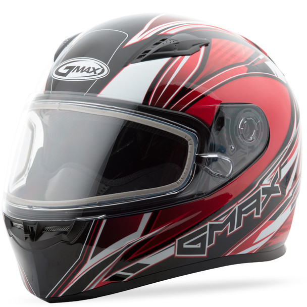 Gmax Ff-49 Full-Face Sektor Snow Helmet Red/White/Black Xs G2491203 Tc-1