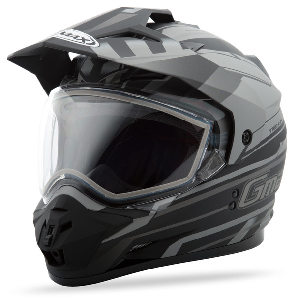 Gmax Gm-11S Dual-Sport Trekka Snow Helmet Matte Blk/Dark Sil Xs G2116453 F.Tc-17