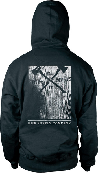 Hmk Woodblock Full Zip Hoodie Black M Hm2Fzwoobm