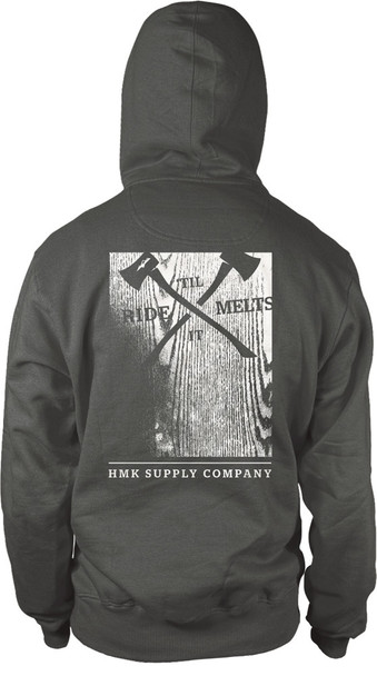 Hmk Woodblock Full Zip Hoodie Grey 2X Hm2Fzwoog2X