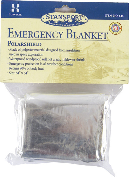 Stansport Polarshield Emergency Blanket Standard Shirt Pocket Size 2Oz 645