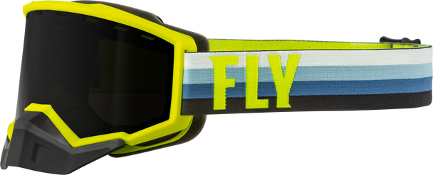 Fly Racing Focus Snow Goggle Hi-Vis/Teal W/ Dark Smoke Lens 37-50077