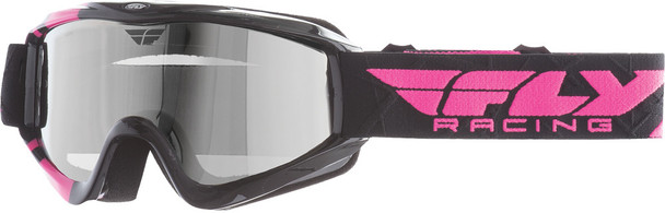 Fly Racing Zone Pro Snow Goggle Pink W/Chrome Smoke Dual Lens 37-3031