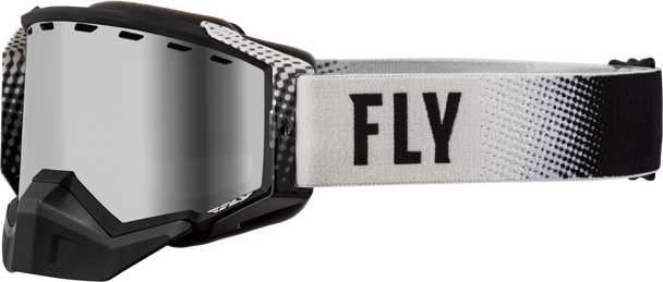 Fly Racing Zone Snow Goggle Blk/Grey W/ Silver Mirror/Smoke Lens 37-50262
