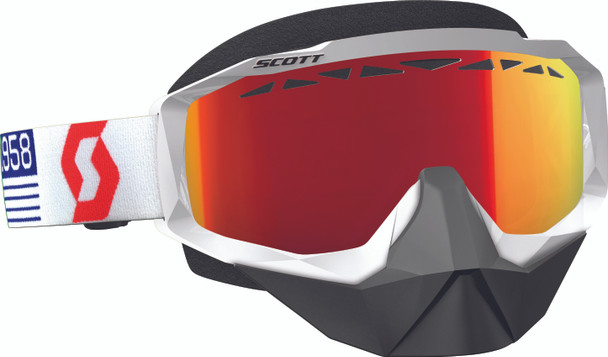 Scott Goggle Hustle Snow Wht/R Ed Amp Red Chrome Lens 262582-1030312