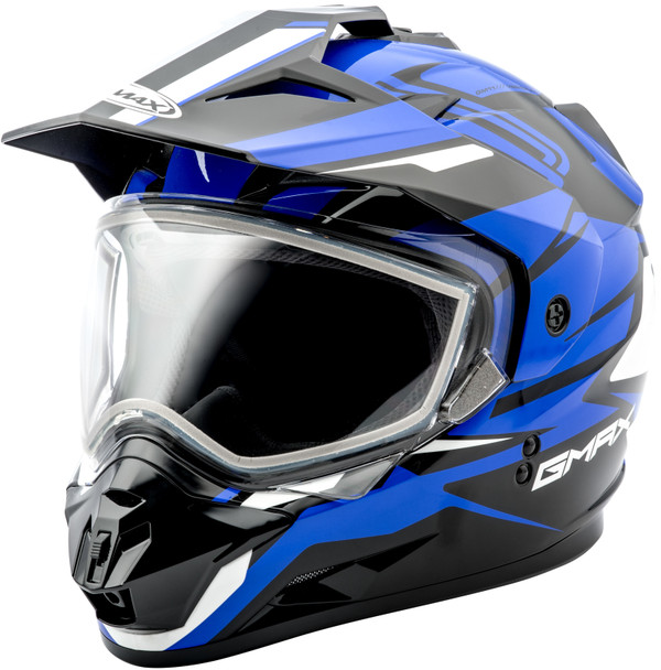 Gmax Gm-11S Dual-Sport Vertical Snow Helmet Black/Blue Sm G2111214 Tc-2