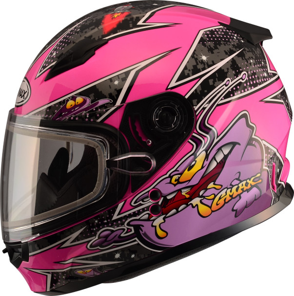 Gmax Youth Gm-49Y Alien Snow Helmet Pink/Purple Ys G2497590 Tc-22