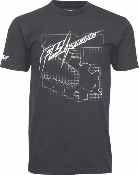 Fly Racing Focus Tee Black Lg 352-0700~4