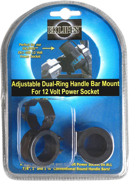 Eklipes Adjustable Dual-Ring Handle Bar Mount Black Ek1-161B