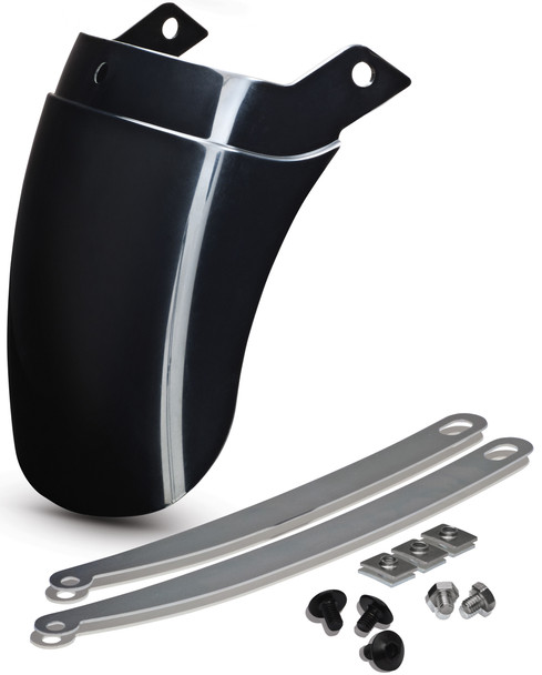 Show Chrome (New) Tapered Front Fender Extension Black 52-749Bk