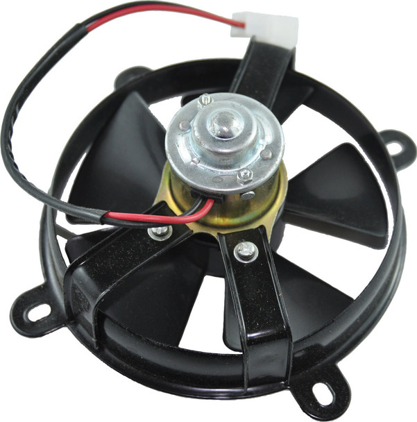 Mogo Parts Cooling Fan 200 250Cc 5 Fins 6" 2-Wire- Rd/Bk 19-0102